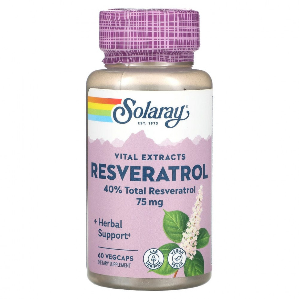 ������ ������ Solaray, Vital Extracts, Resveratrol, 75 mg, 60 VegCaps  IHerb (������) ����