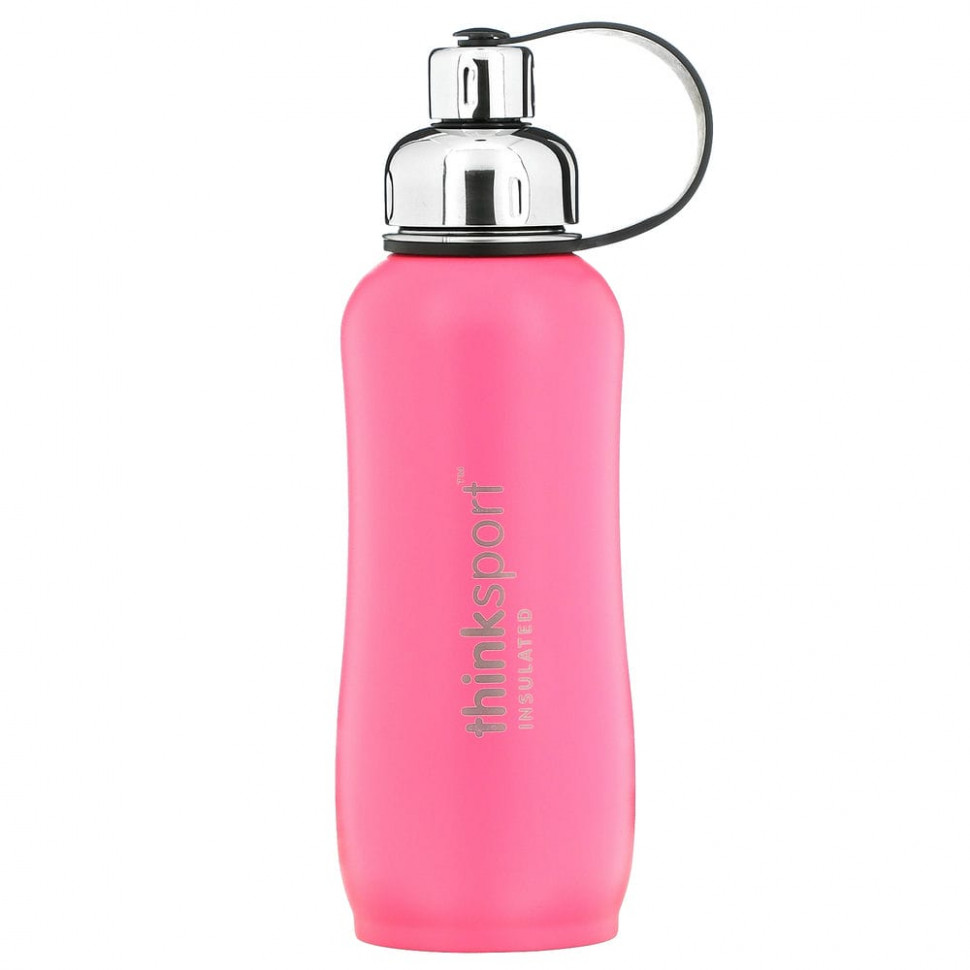 ������ ������ Think, Thinksport , Insulated Sports Bottle, Dark Pink, 25 oz (750ml)  IHerb (������) ����