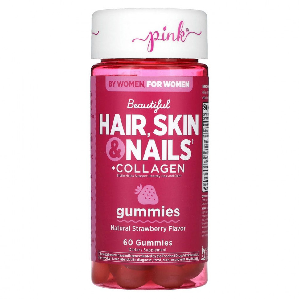 ������ ������ Pink, Beautiful Hair, Skin & Nails + Collagen, ����������� ��������, 60 ����������� ��������  IHerb (������) ����
