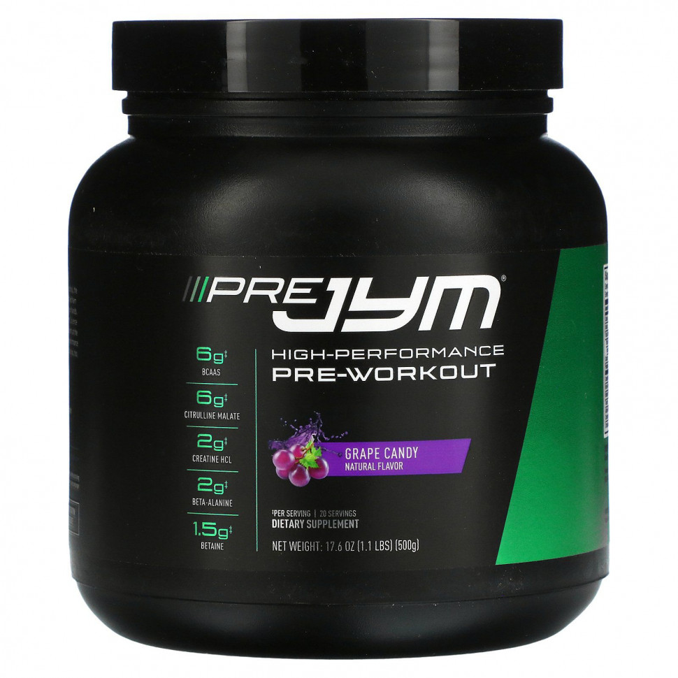 ������ ������ JYM Supplement Science, Pre JYM, High Performance Pre-Workout, ����������� �������, 1,1 ����� (500 �)  IHerb (������) ����