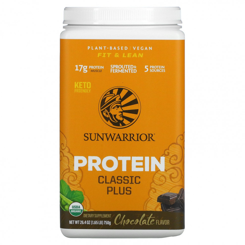  Sunwarrior, Protein Classic Plus, , 750  (1,65 )    -     , -, 