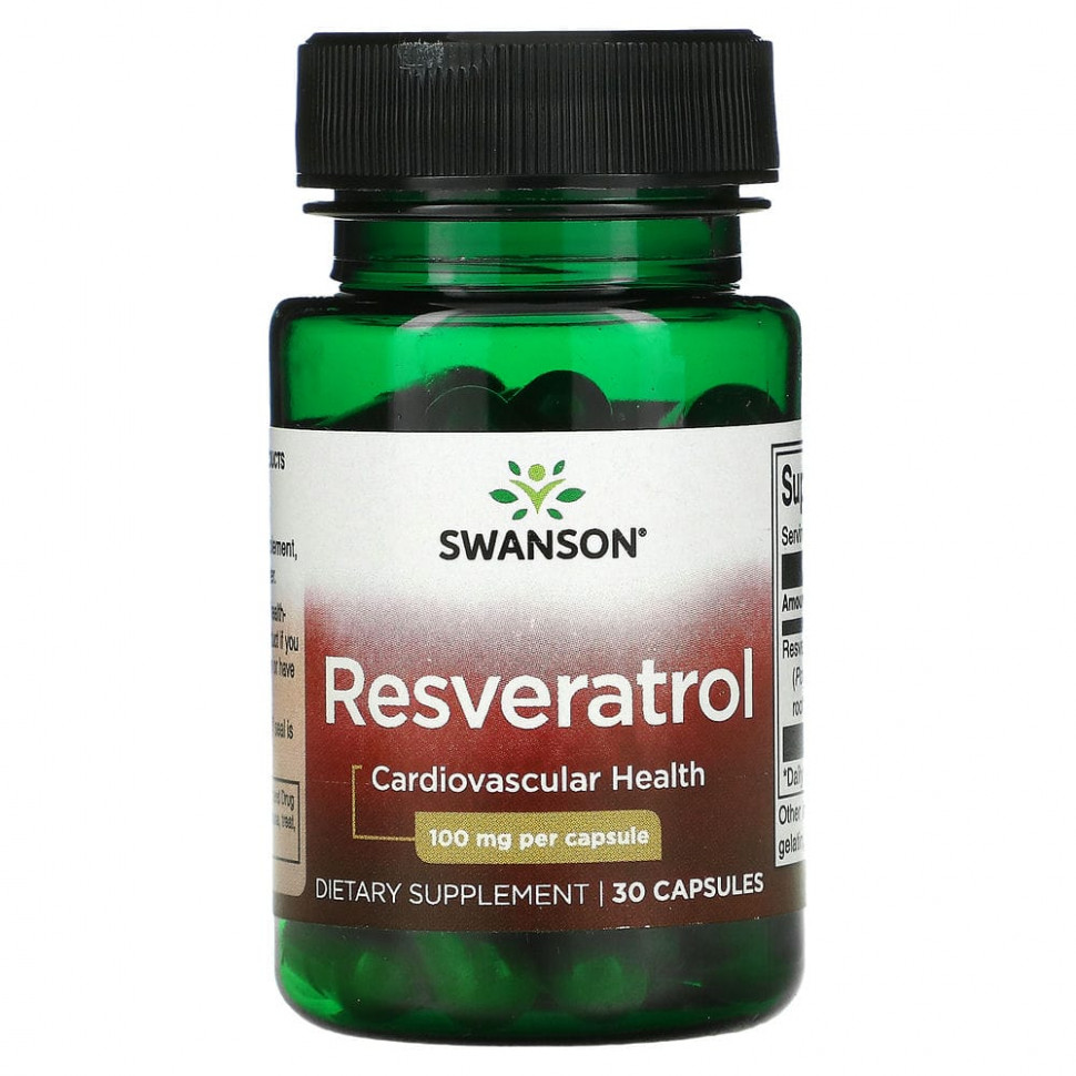 ������ ������ Swanson, Resveratrol, Cardiovascular, 100 mg, 30 Capsules  IHerb (������) ����