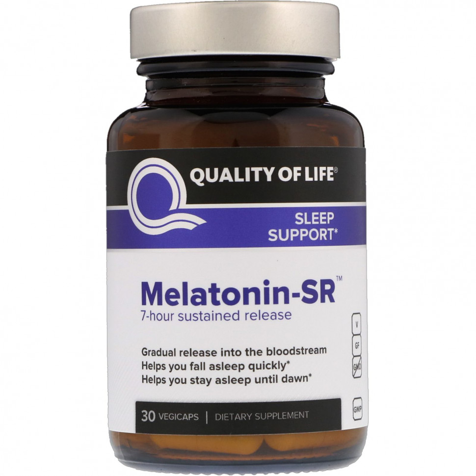  Quality of Life Labs, Melatonin-SR, 30        -     , -, 