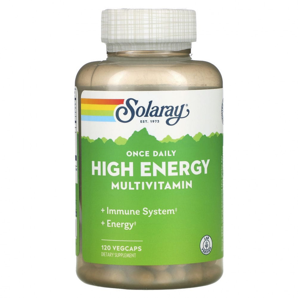  Solaray, Once Daily High Energy,  ,    , 120 VegCaps    -     , -, 