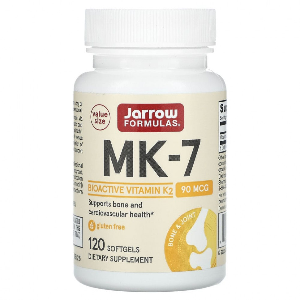 ������ ������ Jarrow Formulas, MK-7, ������� K2 � ����� MK-7, 90 ���, 120 ������ ��������  IHerb (������) ����