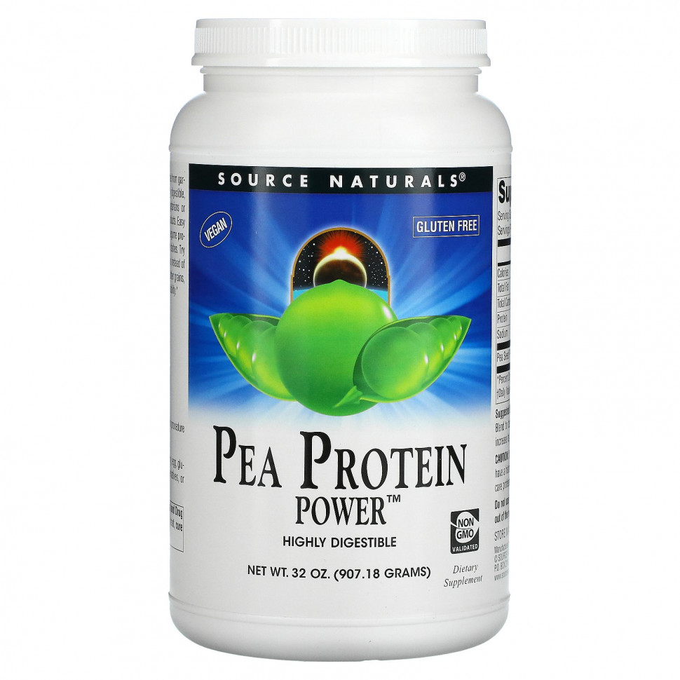 ������ ������ Source Naturals, Pea Protein Power, ��������� �������, 907,18 � (32 �����)  IHerb (������) ����