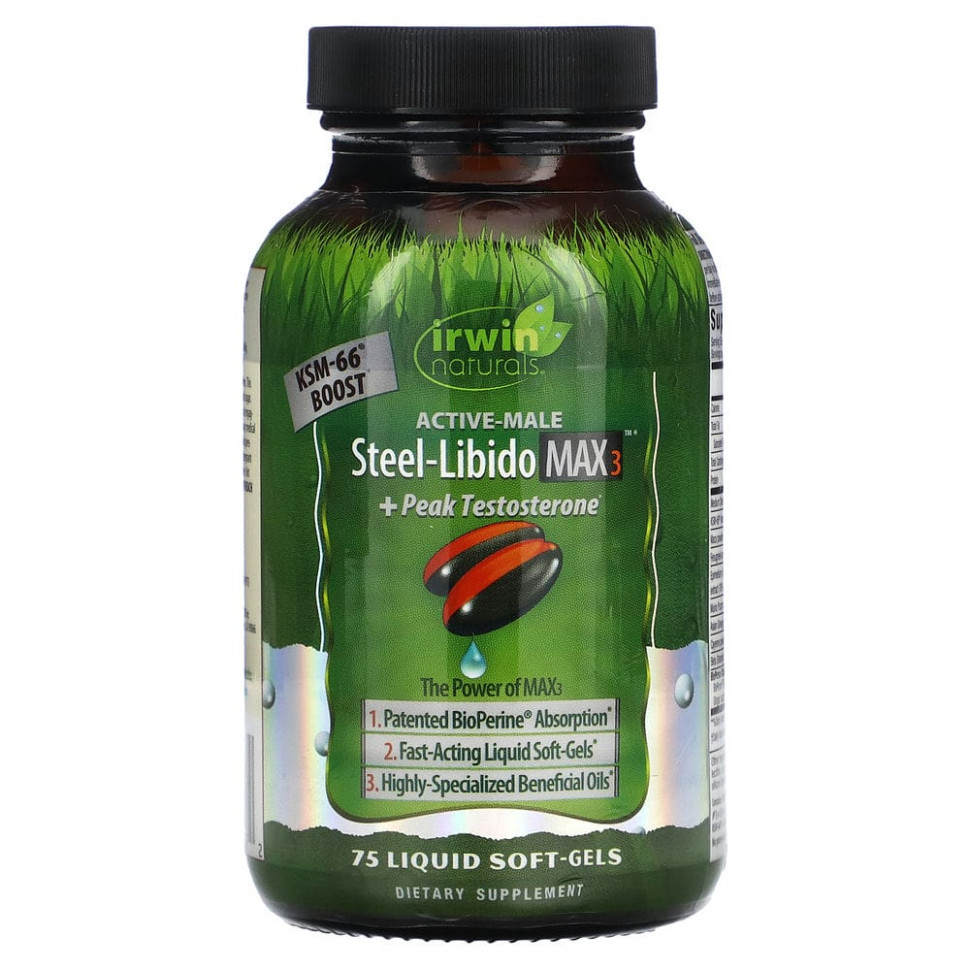  Irwin Naturals, Steel Libido Max 3 + Peak Testosterone, 75      -     , -, 