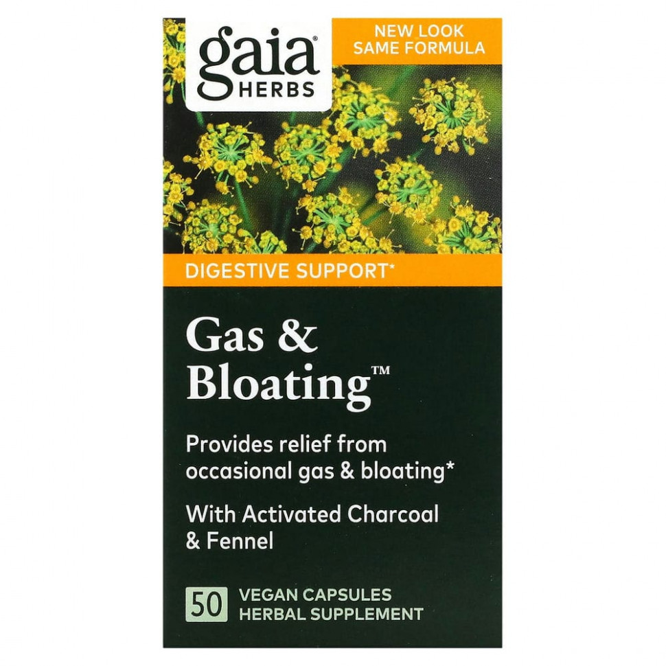 ������ ������ Gaia Herbs, Gas & Bloating, 50 ��������� ������  IHerb (������) ����