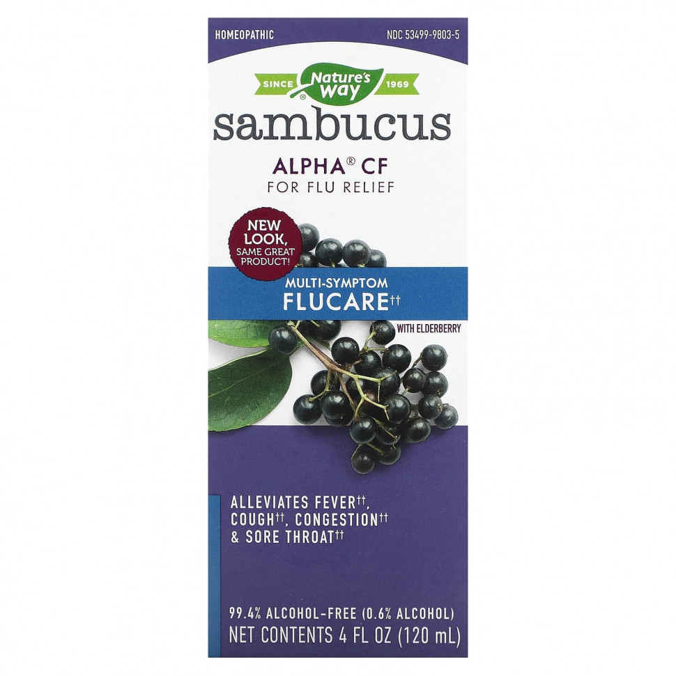  Nature's Way, Sambucus, Alpha CF,    Flucare,  , 120  (4 . )    -     , -, 