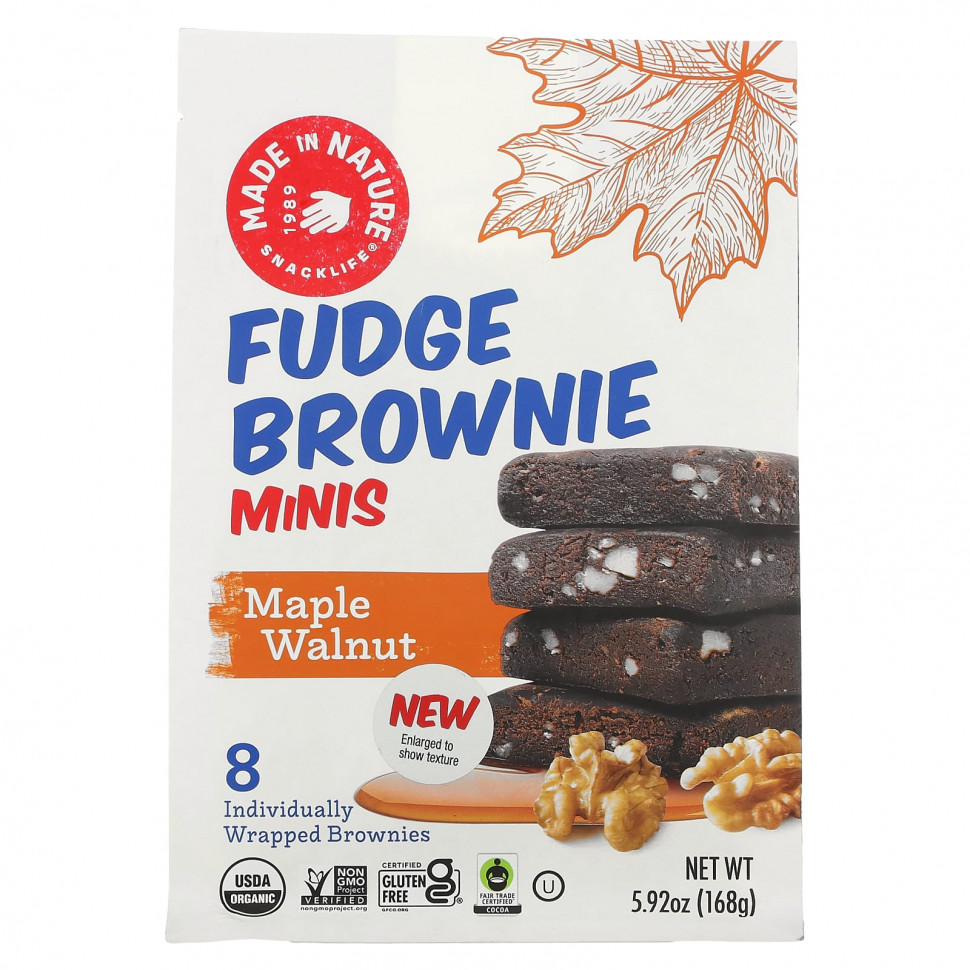   Made in Nature, Fundge Brownie Minis,  , 8 , 168  (5,92 )  IHerb () 