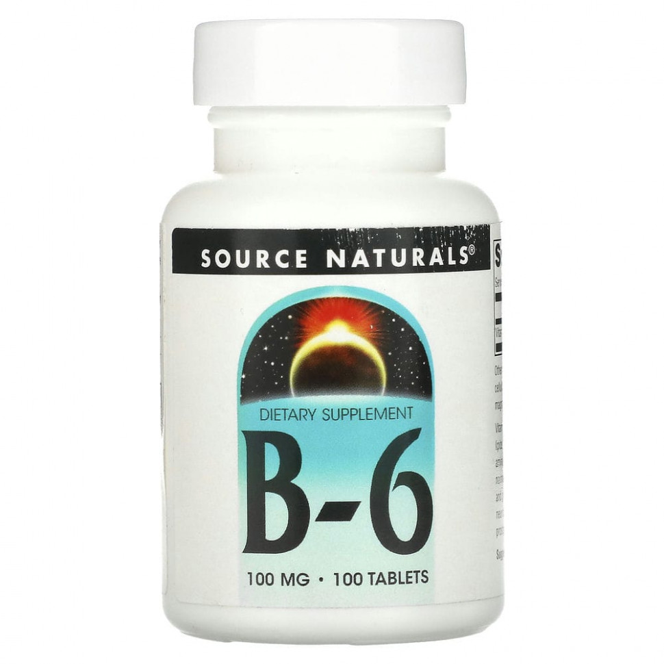  Source Naturals,  B6, 100 , 100     -     , -, 