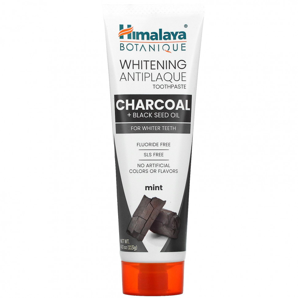 ������ ������ Himalaya, Whitening Antiplaque Toothpaste, Charcoal + Black Seed Oil, Mint , 4.0 oz ( 113 g)  IHerb (������) ����