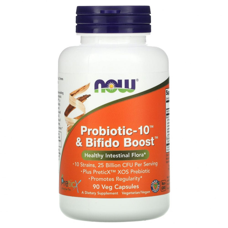 ������ ������ NOW Foods, Probiotic-10 � Bifido Boost, 25 ����, 90 ������������ ������  IHerb (������) ����