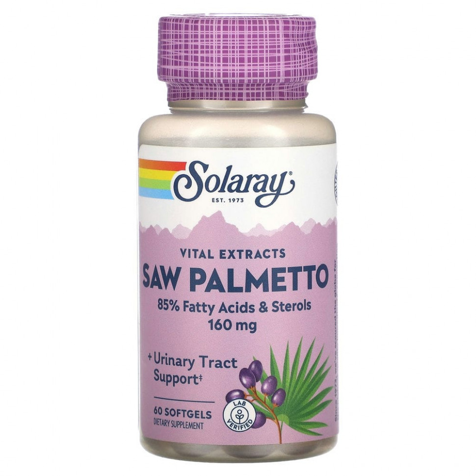  Solaray, Vital Extracts Saw Palmetto, 160 , 60      -     , -, 