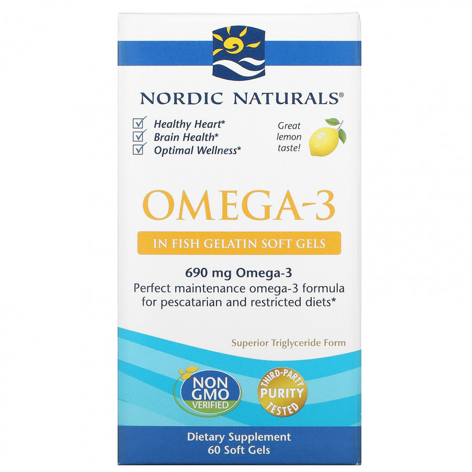 ������ ������ Nordic Naturals, �����-3, � �������� ������, 345 ��, 60 ������  IHerb (������) ����