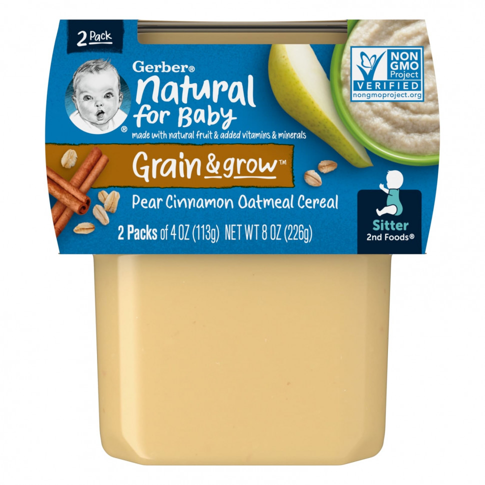  Gerber, Natural for Baby, Grain & Grow, 2nd Foods,    , , 2   113  (4 )    -     , -, 