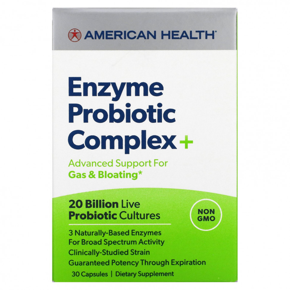  American Health, Enzyme Probiotic Complex +, 30     -     , -, 