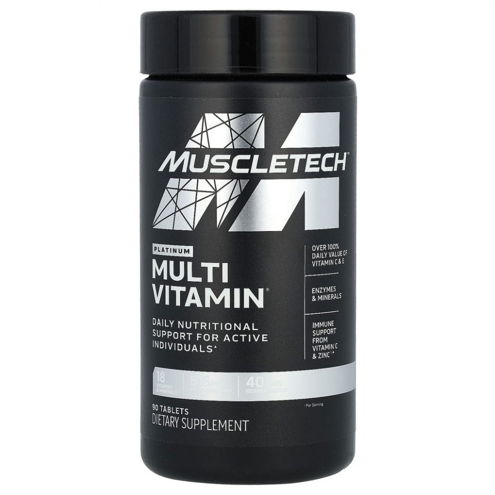 ������ ������ Muscletech, Platinum, ��������������, 90 ��������  IHerb (������) ����