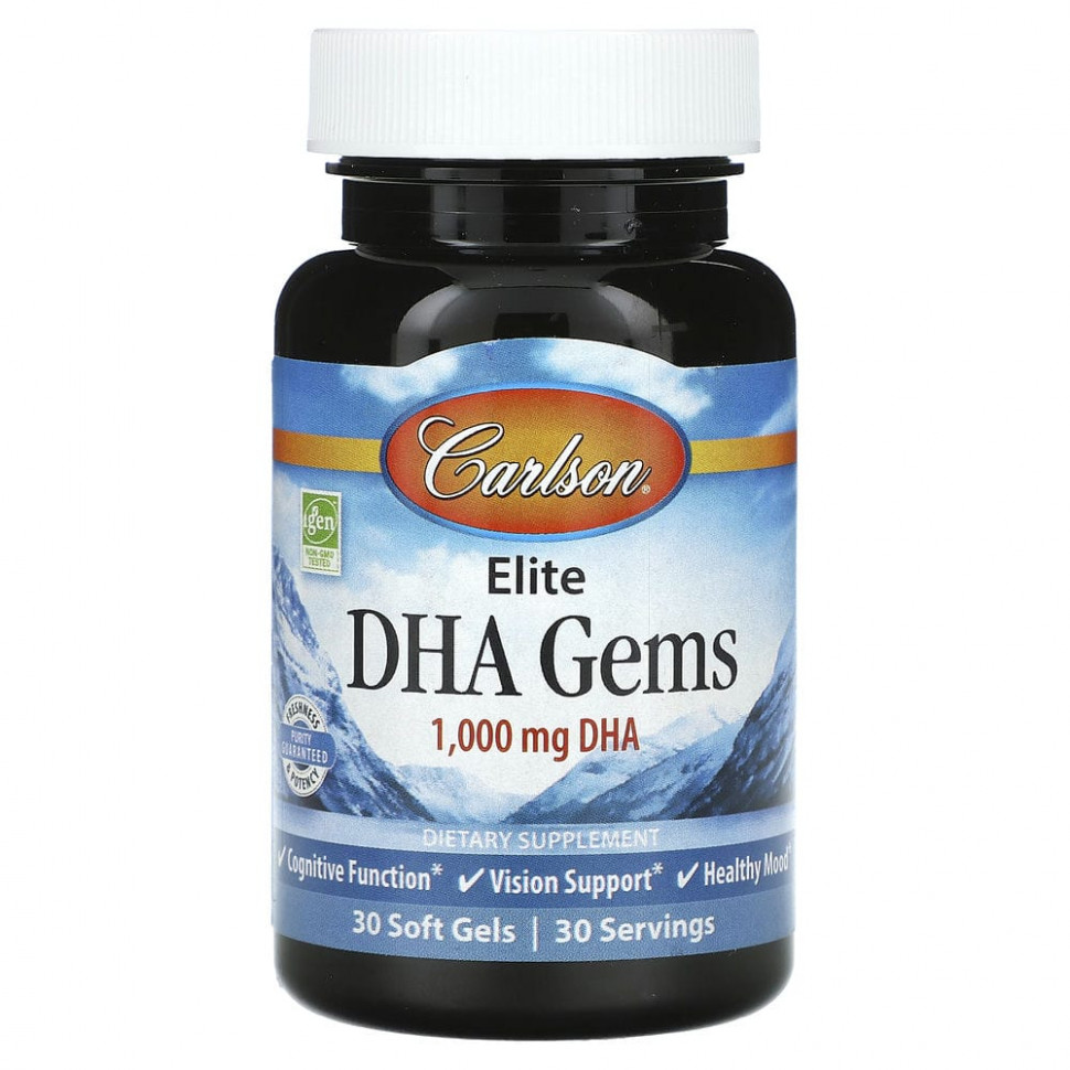 ������ ������ Carlson, Elite DHA Gems, 1000 ��, 30 ������ ��������  IHerb (������) ����