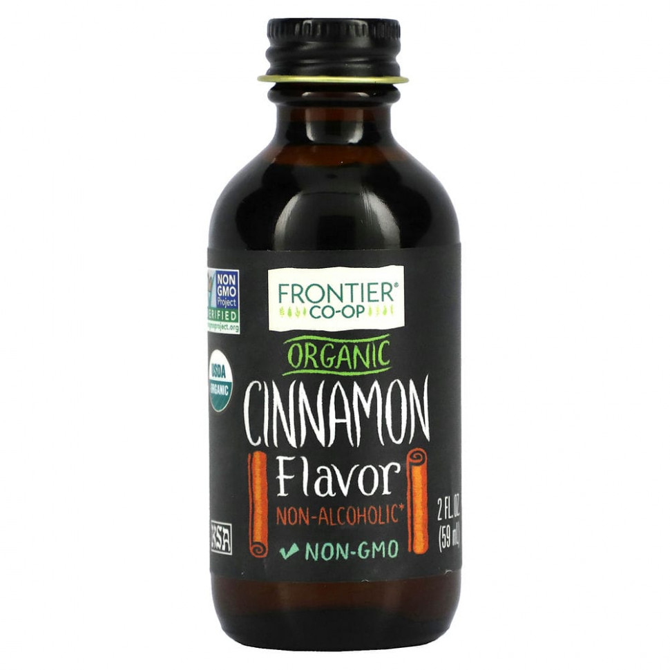 ������ ������ Frontier Co-op, Organic Cinnamon Flavor, Non-Alcoholic, 2 fl oz (59 ml)  IHerb (������) ����