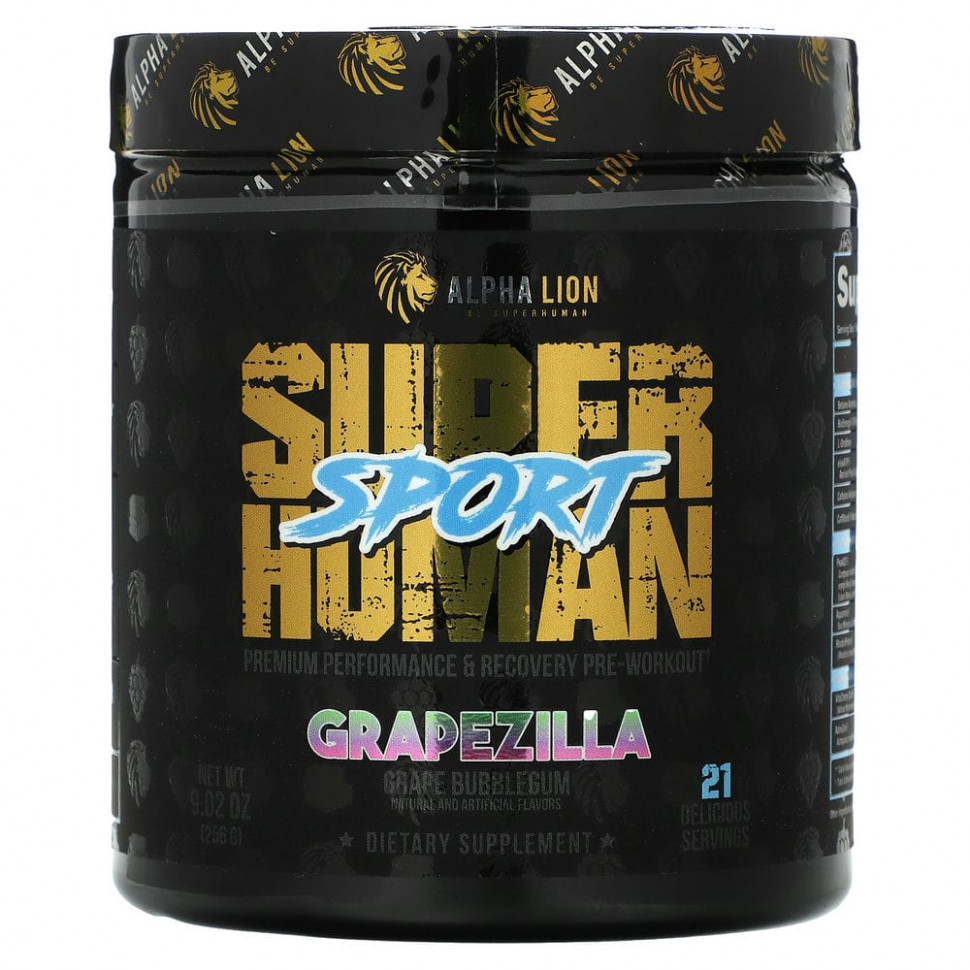 ������ ������ ALPHA LION, SuperHuman Sport, Grapezilla, ����������� ������, 256 � (9,02 �����)  IHerb (������) ����