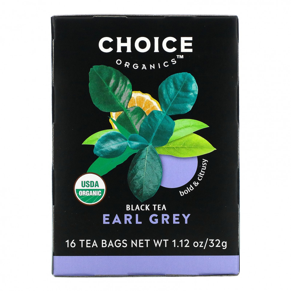 ������ ������ Choice Organic Teas, Black Tea, Organic Earl Grey, 16 Tea Bags, 1.12 oz (32 g)  IHerb (������) ����