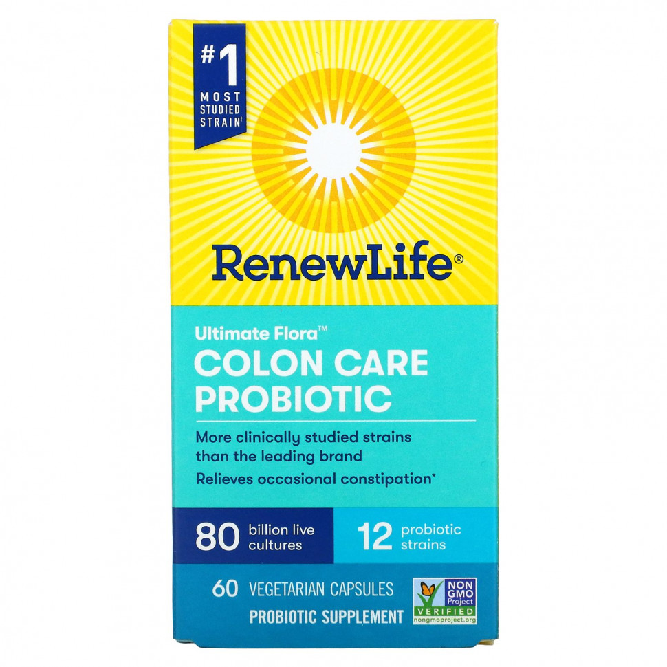  Renew Life, Ultimate Flora Colon Care Probiotic, 80  , 60      -     , -, 