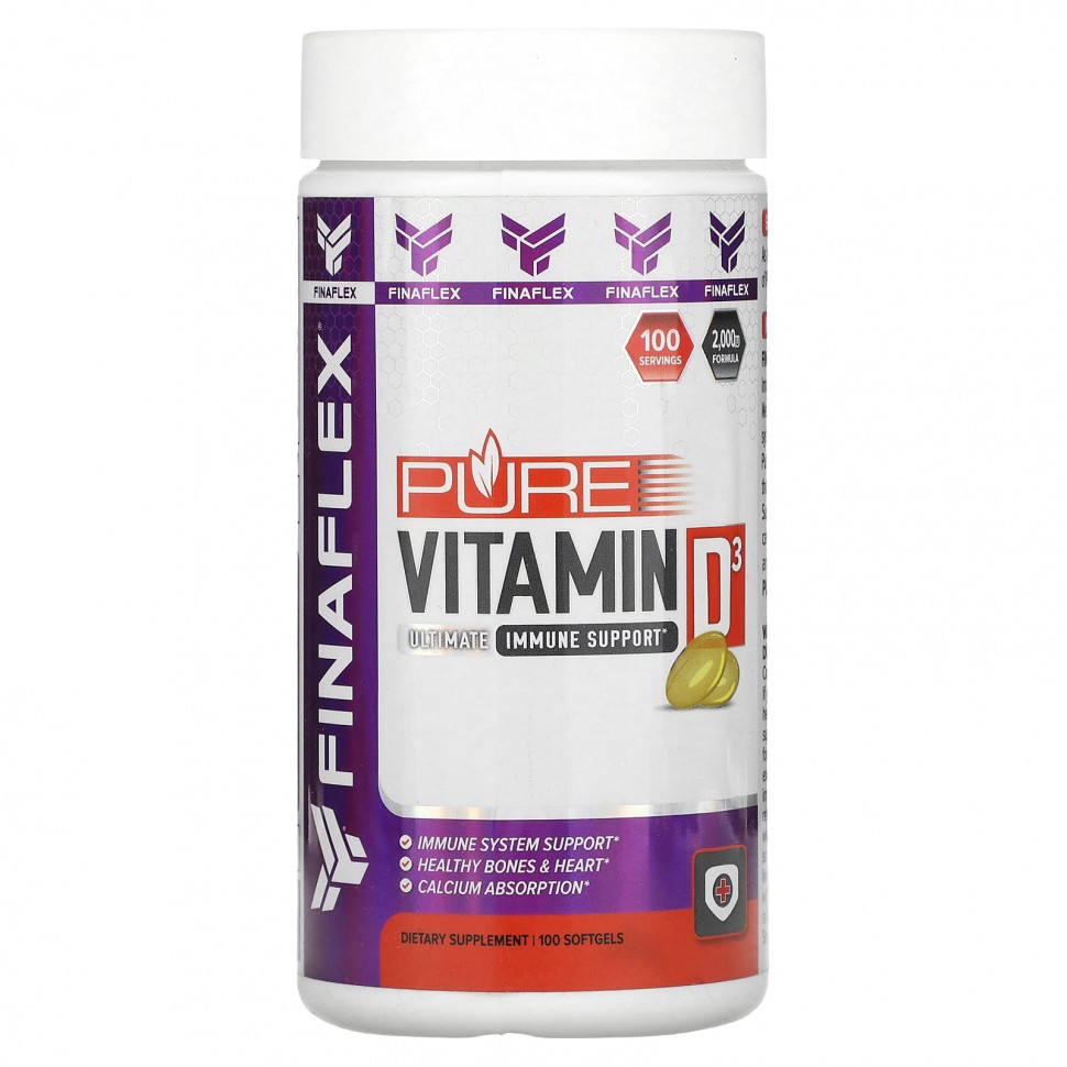 ������ ������ Finaflex, Pure Vitamin D3, 50 mcg (2,000 IU), 100 Softgels  IHerb (������) ����