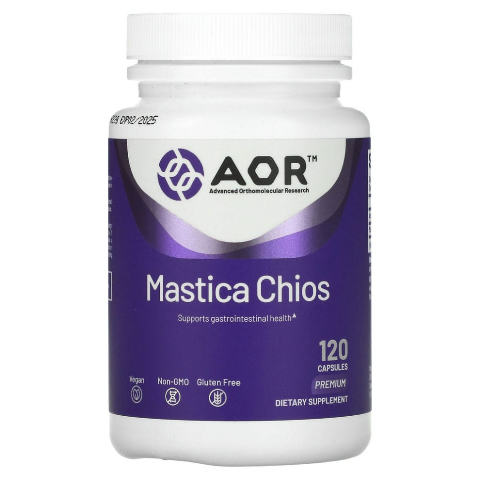 ������ ������ Advanced Orthomolecular Research AOR, Mastica Chios, ������� � ������� ����, 400 ��, 120 �������������� ������  IHerb (������) ����