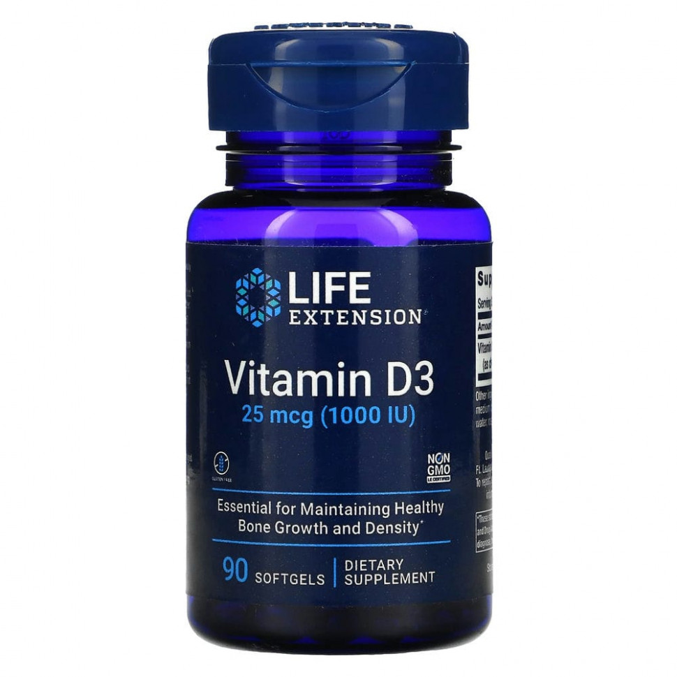  Life Extension,  D3, 25  (1000 ), 90      -     , -, 