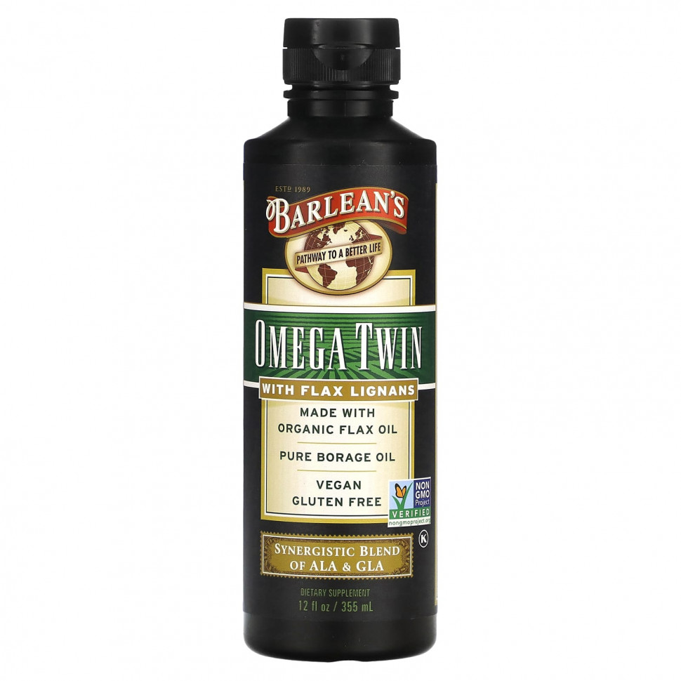 ������ ������ Barlean's, Omega Twin � �������� ���������, 355 �� (12 ����. �����)  IHerb (������) ����