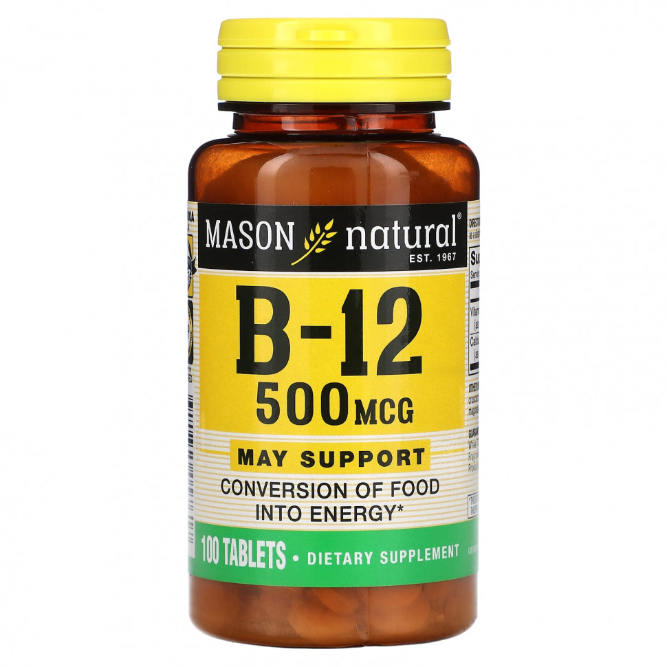 ������ ������ Mason Natural, ������� B-12, 500 ���, 100 ��������  IHerb (������) ����