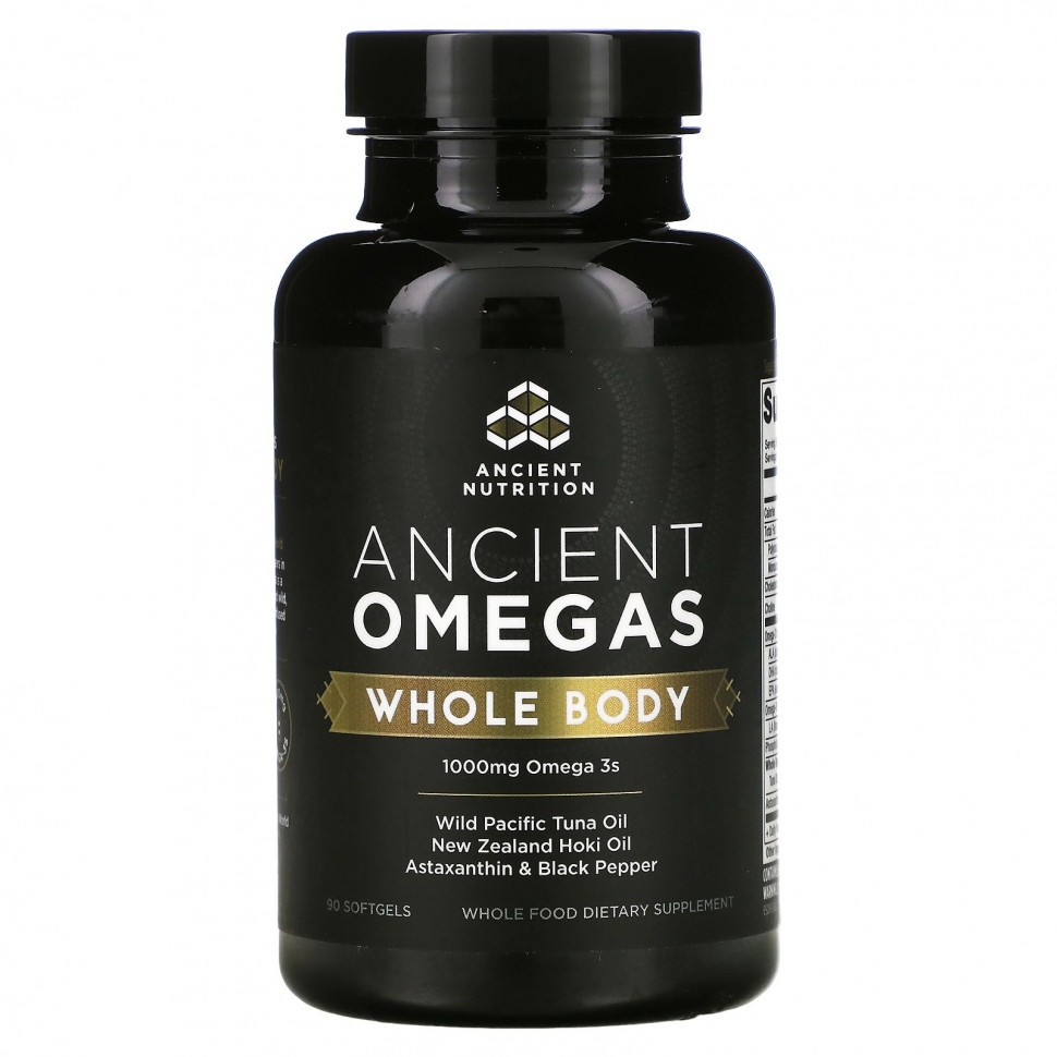  Dr. Axe / Ancient Nutrition, Ancient Omegas,   , 1000 , 90      -     , -, 