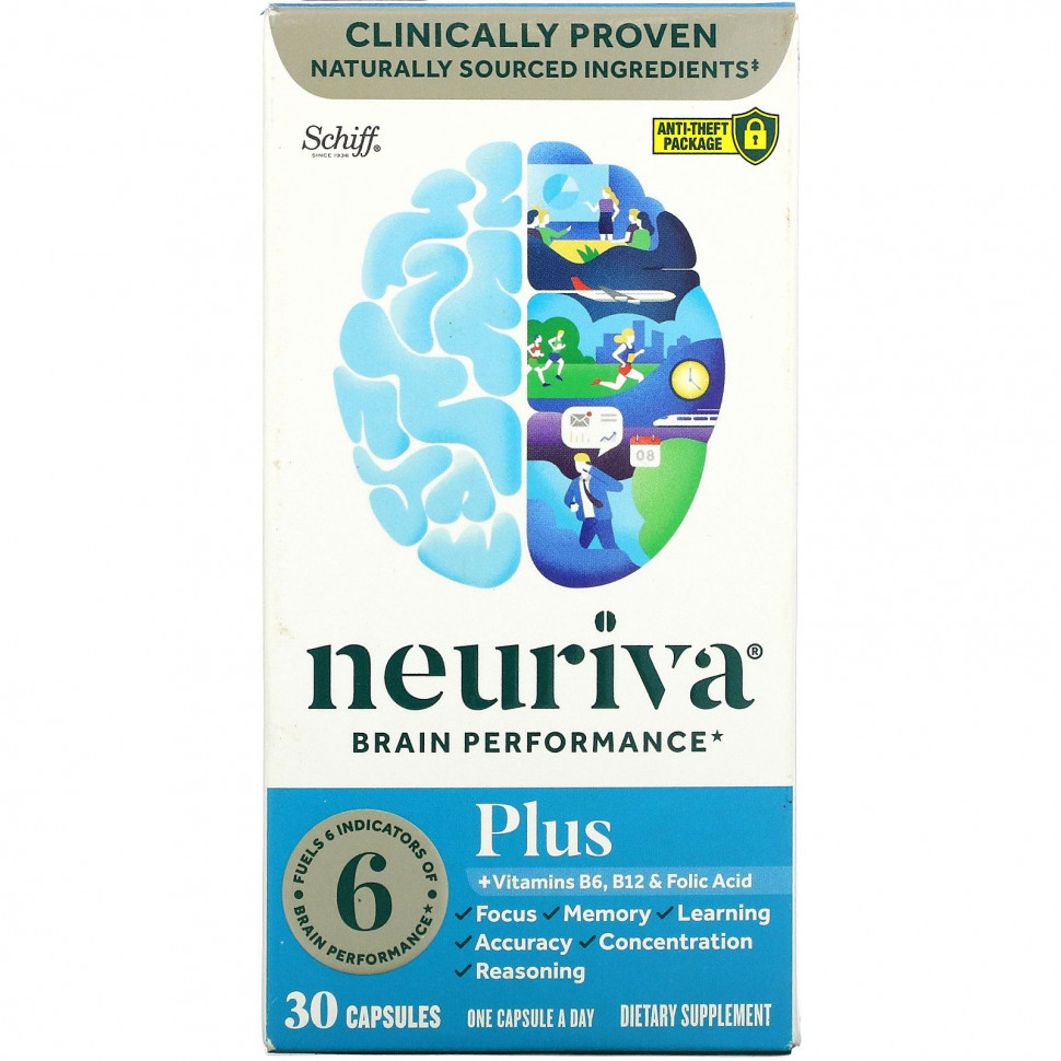  Schiff, Neuriva Brain Performance Plus, 30 Capsules    -     , -, 