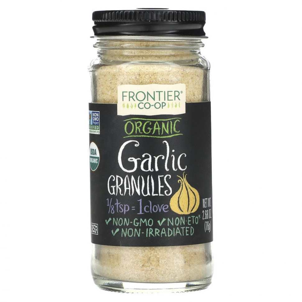  Frontier Co-op, Organic Garlic, Granules, 2.68 oz (76 g)    -     , -, 