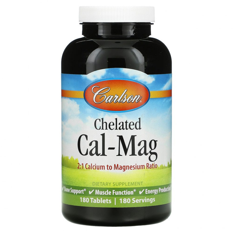  Carlson Labs, Chelated Cal-Mag, 180     -     , -, 