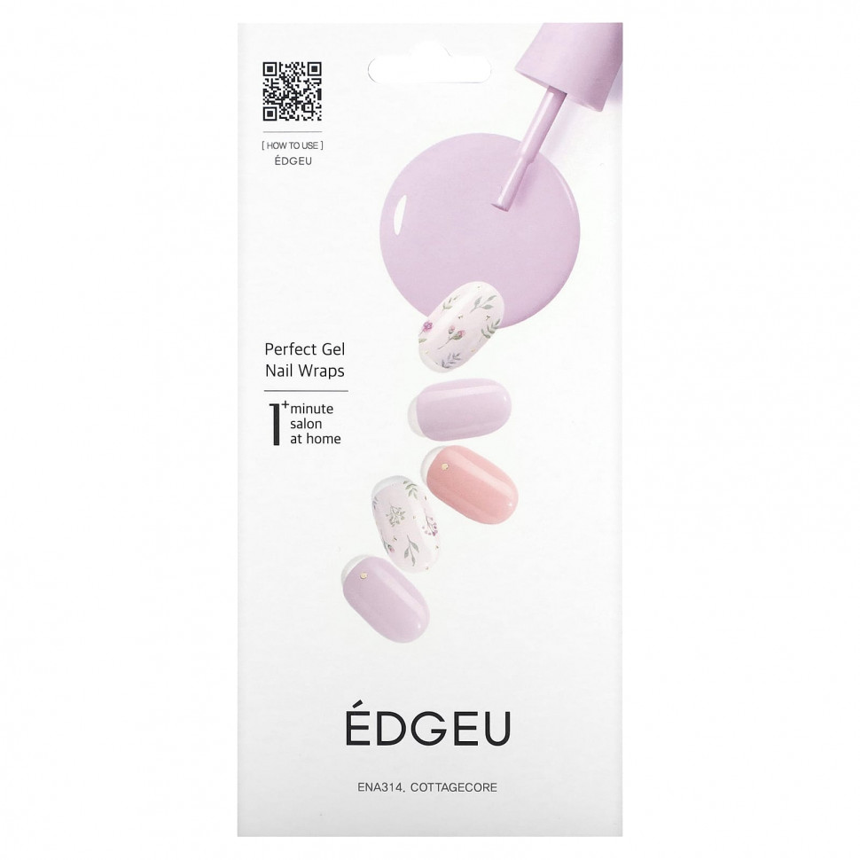 ������ ������ Edgeu, Perfect Gel Nail Wraps, ENT314, Cottagecore, ����� �� 16 �������  IHerb (������) ����