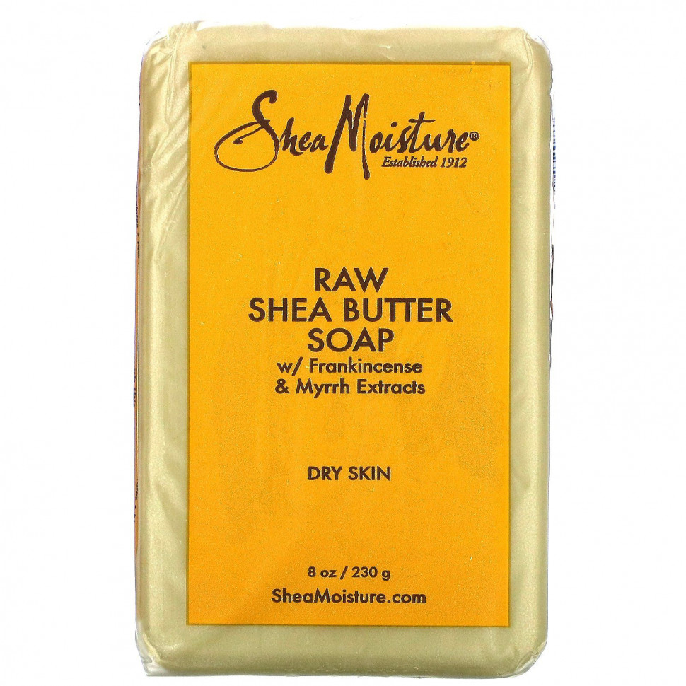 ������ ������ SheaMoisture, Raw Shea Butter Soap with Frankincense & Myrrh Extracts, 8 oz (230 g)  IHerb (������) ����