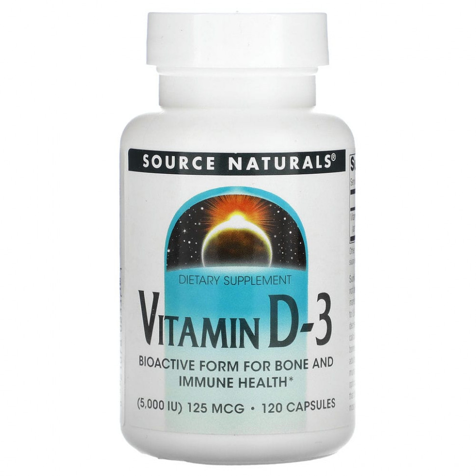  Source Naturals,  D3, 5000 , 120     -     , -, 