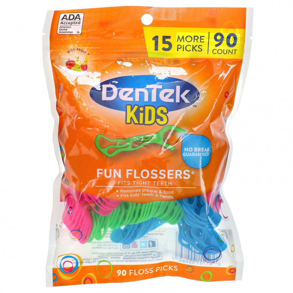 ������ ������ DenTek, Kids Fun Flossers, ����� ������, 90 ����������  IHerb (������) ����