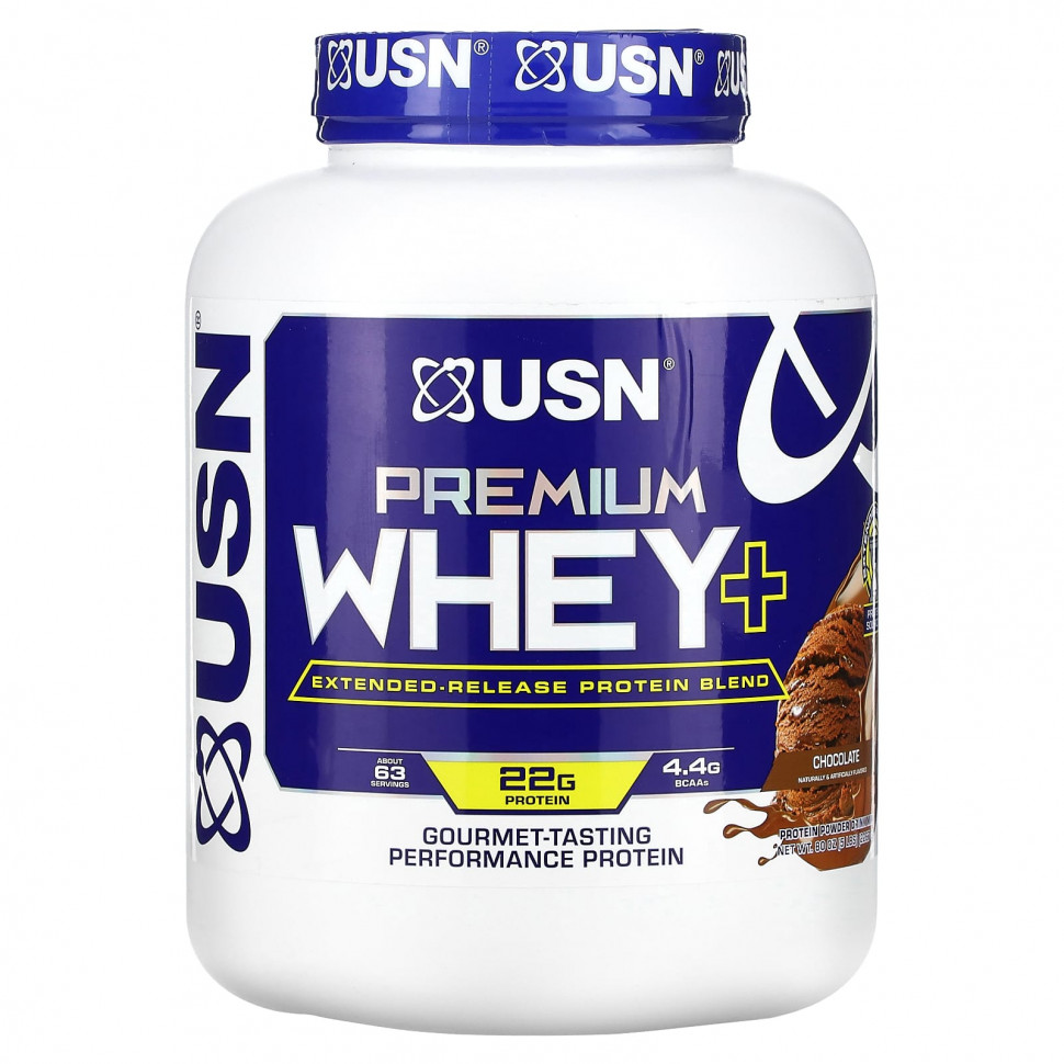 ������ ������ USN, Premium Whey +, �������, 2267 � (5 ������)  IHerb (������) ����