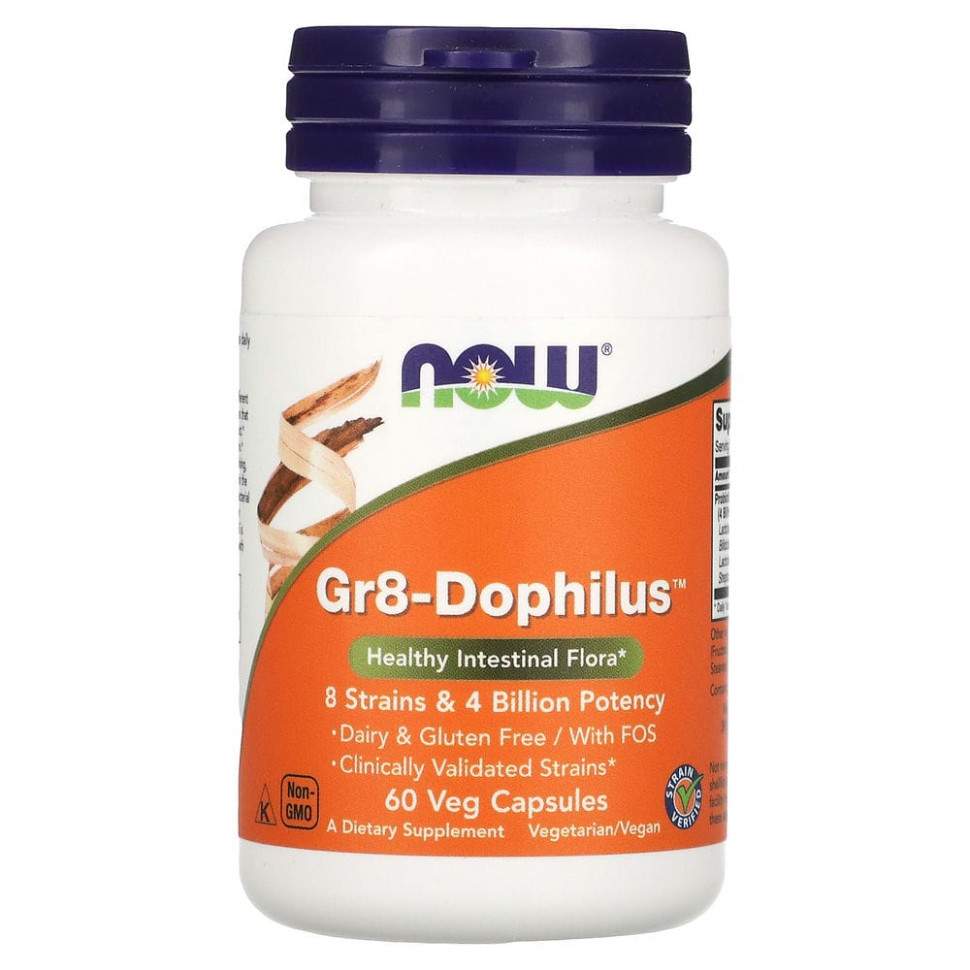  NOW Foods, Gr8-Dophilus, 60      -     , -, 