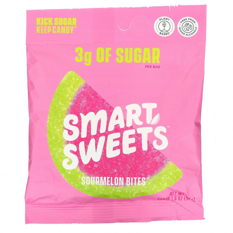  SmartSweets, Sourmelon Bites, 1.8 oz (50 g)    -     , -, 