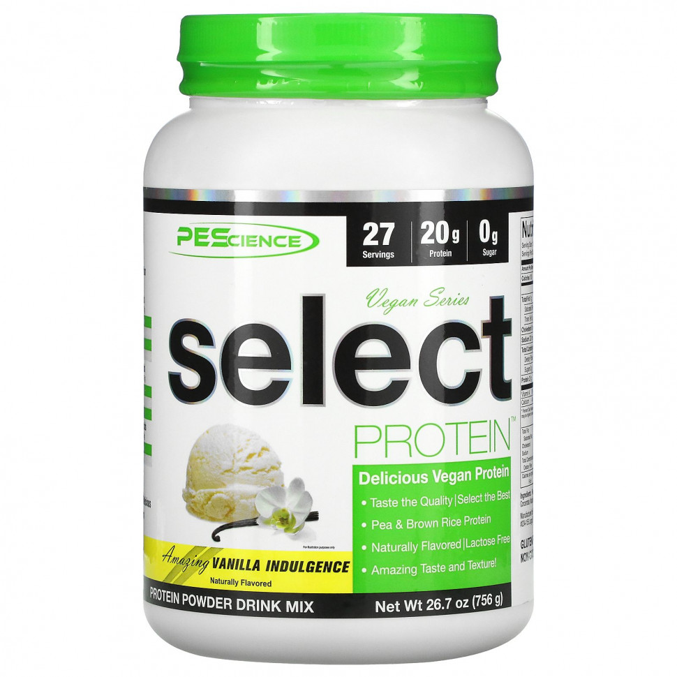������ ������ PEScience, Vegan Series, Select Protein, ���� ������, 756 � (26,7 �����)  IHerb (������) ����