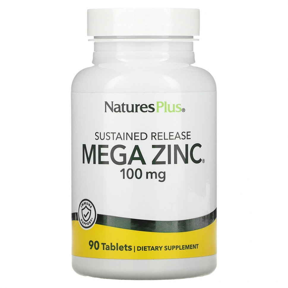 ������ ������ NaturesPlus, Mega Zinc, ���������� �������������, 100 ��, 90 ��������  IHerb (������) ����