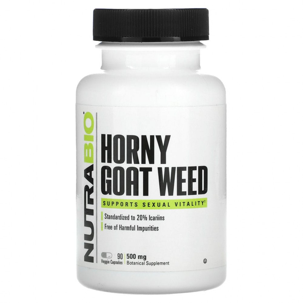  Nutrabio Labs, Horny Goat Weed, 500 , 90      -     , -, 