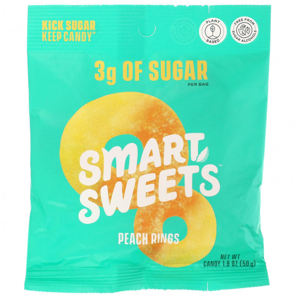 ������ ������ SmartSweets, Peach Rings, ������, 50 � (1,8 �����)  IHerb (������) ����