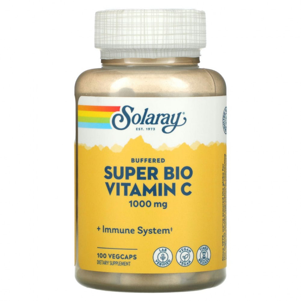 ������ ������ Solaray, Super Bio Vitamin C, ������� C ���������� �������������, 100 �������������� ������  IHerb (������) ����