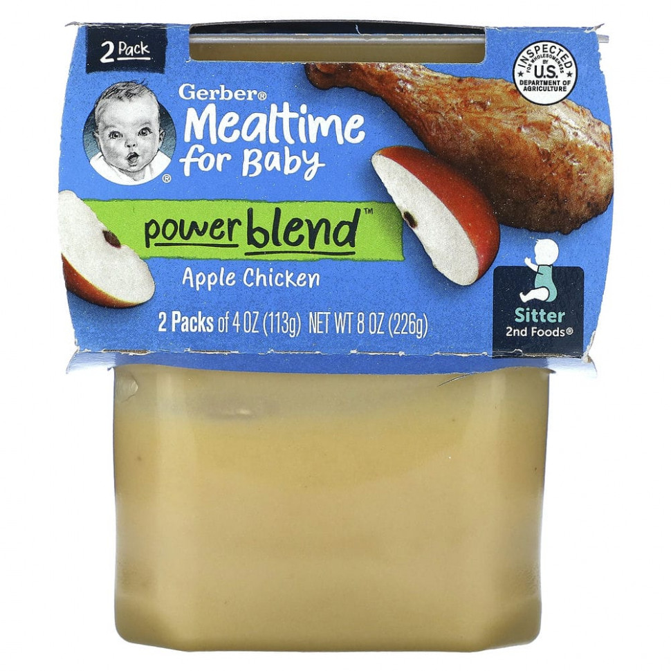 Gerber, Mealtime for Baby, PowerBlend, 2nd Foods,   , 2   113  (4 )    -     , -, 