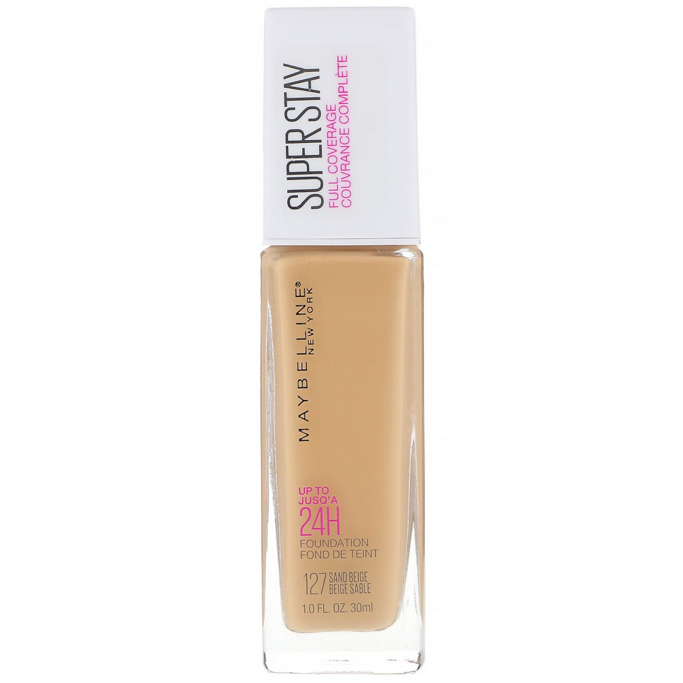  Maybelline, Super Stay, Full Coverage Foundation, 127 Sandy Beige, 1 fl oz (30 ml)    -     , -, 